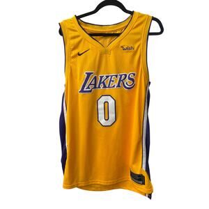 Nike NBA Lakers Kyle Kuzma #0 Jersey Swingman Yellow Size 50 Wish Patch